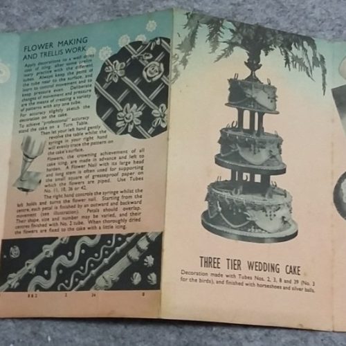 TALA Icing Set No.1705 Pink Syringe Handle Six Tubes Leaflet Boxed Vintage 1950s - Image 3