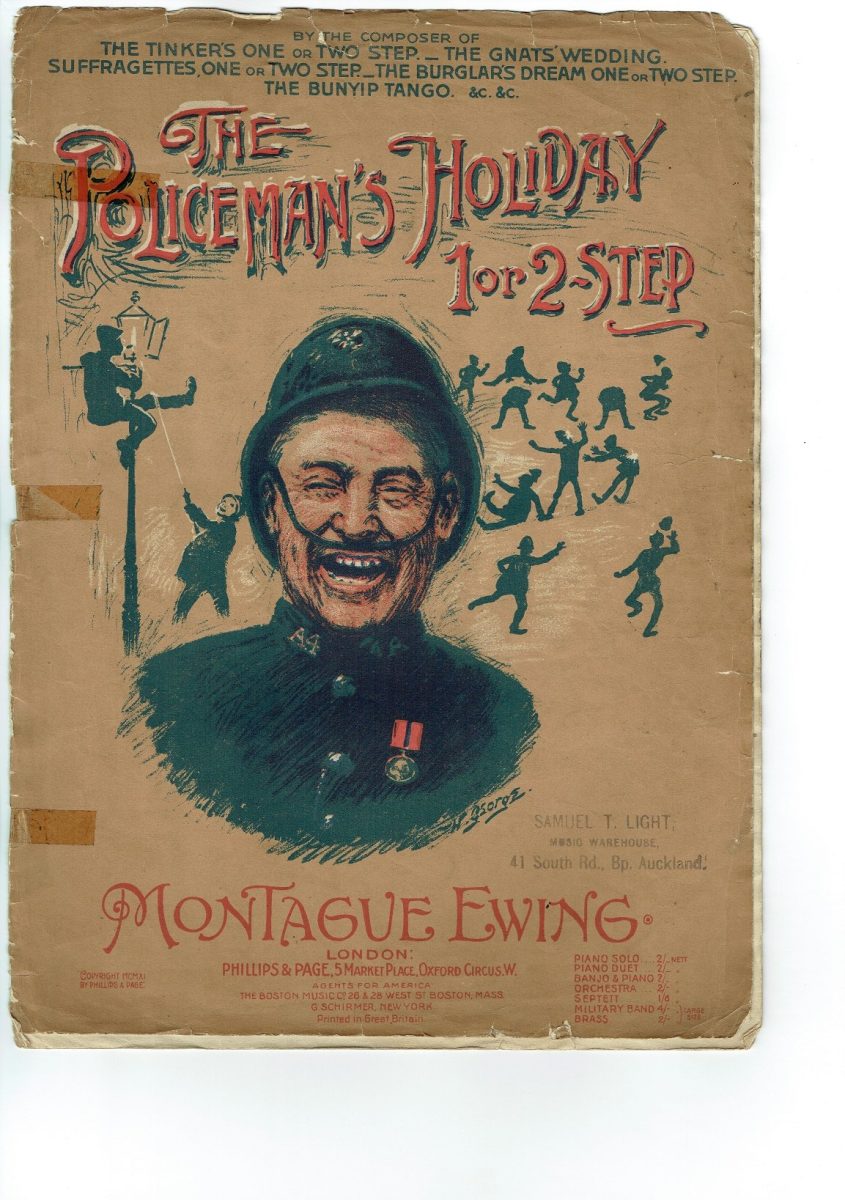 THE POLICEMANS HOLIDAY 1 for 2 Step Montague Ewing Sheet Music MCMXI 1906 - Image 1