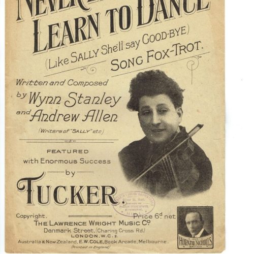 NEVER LET HER LEARN to DANCE Fox Trot Tucker Sheet Music MCMXXII 1922 - Image 1