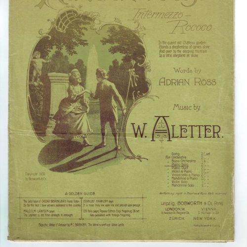 RENDEZ-VOUS Intermezzo Rococo Ross Aletter Sheet Music 1912 - Image 1