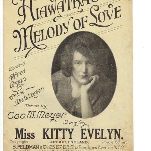 HIAWATHAS MELODY of LOVE Alfred Bryan Artie Mehlinger Sheet Music 1920 - Image 1