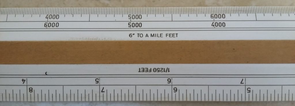 ORDNANCE Scale Ruler A.W.Faber Castell 2723 Boxwood & Celluloid Vintage