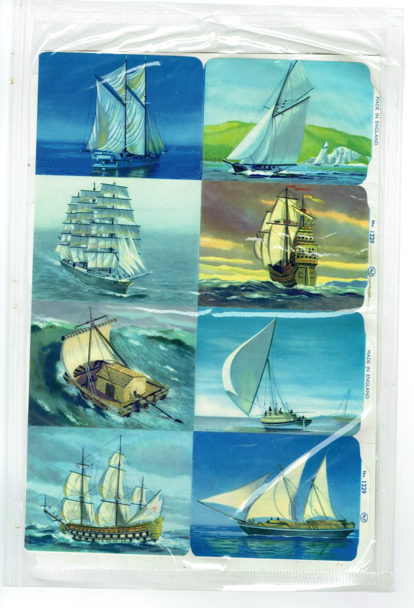 2 Sheet Mamelok Press MLP Uncut Paper Scraps CAR/1471 Sailing Ship/1471 Original - Image 2