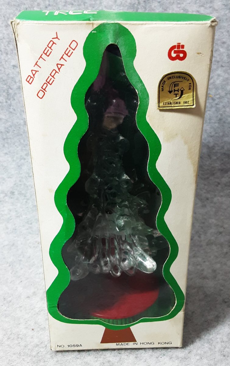 Vintage Xmas Christmas Tree Battery Operated Boxed Table Top Lighted Decorative - Image 1