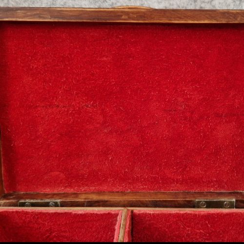 Jewellery Box Wooden Birds Eye Maple Handcrafted 2 Compartments Vintage - Image 4