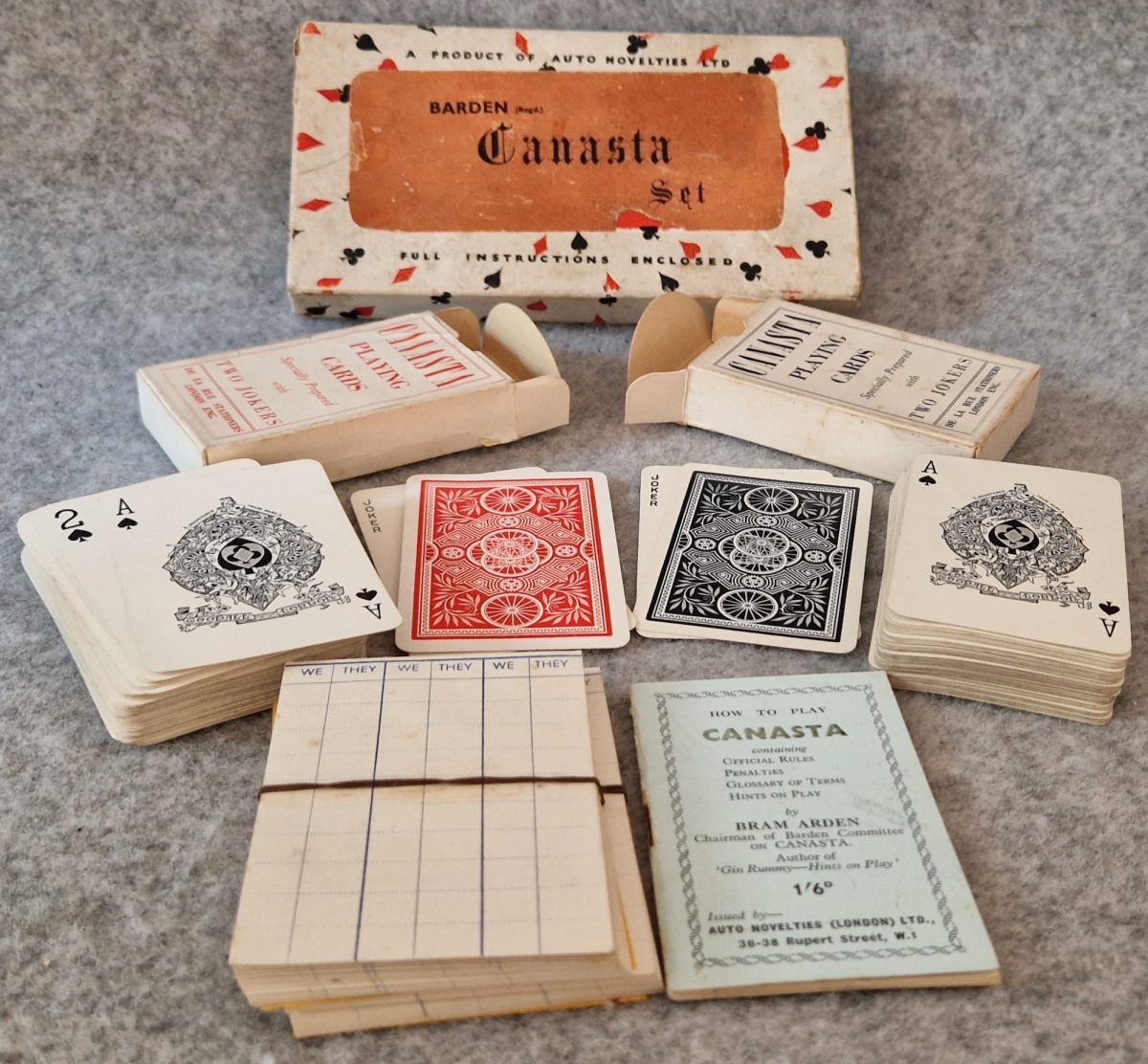 Canasta Playing Cards Auto Novelties De La Rue Barden Goodall Vintage - Image 5