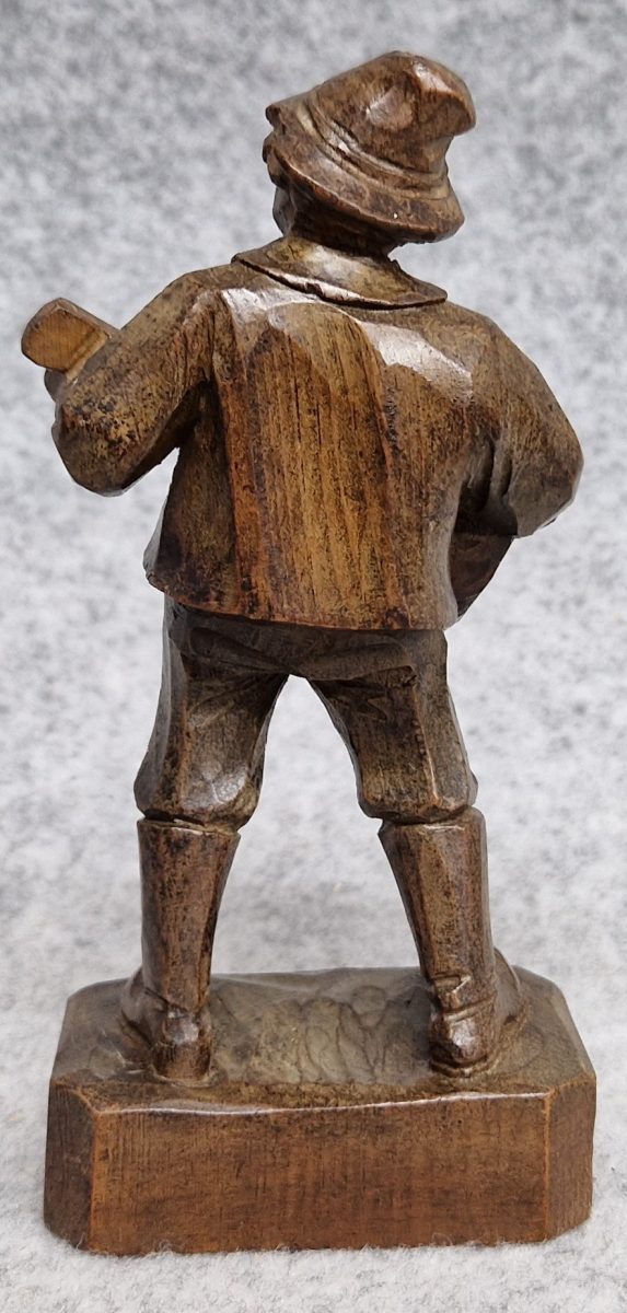 Anri Treen Carved Wooden Figure Man Playing Guitar Vintage - Image 5