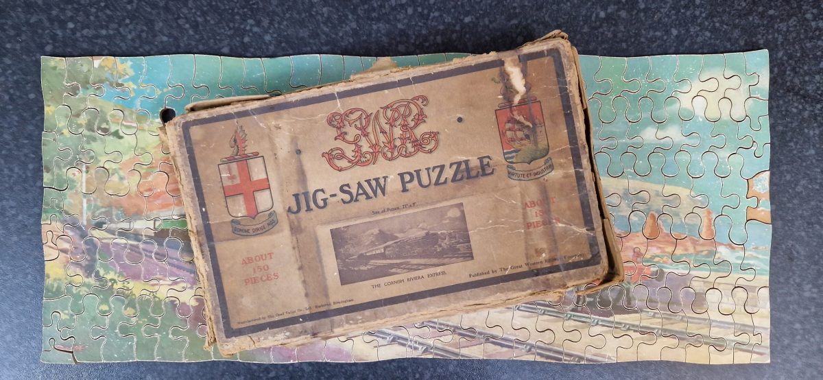 Chad Valley Jigsaw Puzzle Wood Cornish Riviera Express GWR Vintage - Image 1