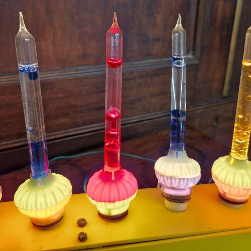 Vintage Bubble Lights Candelabra Bright Glass Plug Pumice Original 40-50's - Image 14