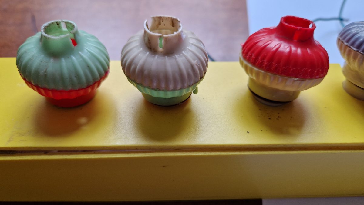 Vintage Bubble Lights Candelabra Bright Glass Plug Pumice Original 40-50's - Image 4
