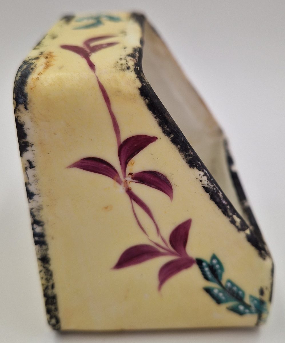 Bird Seed Feeder Hand Painted Hard Paste Porcelain Antique - Image 8