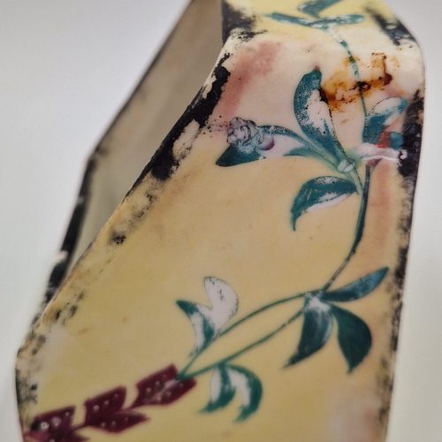 Bird Seed Feeder Hand Painted Hard Paste Porcelain Antique - Image 6