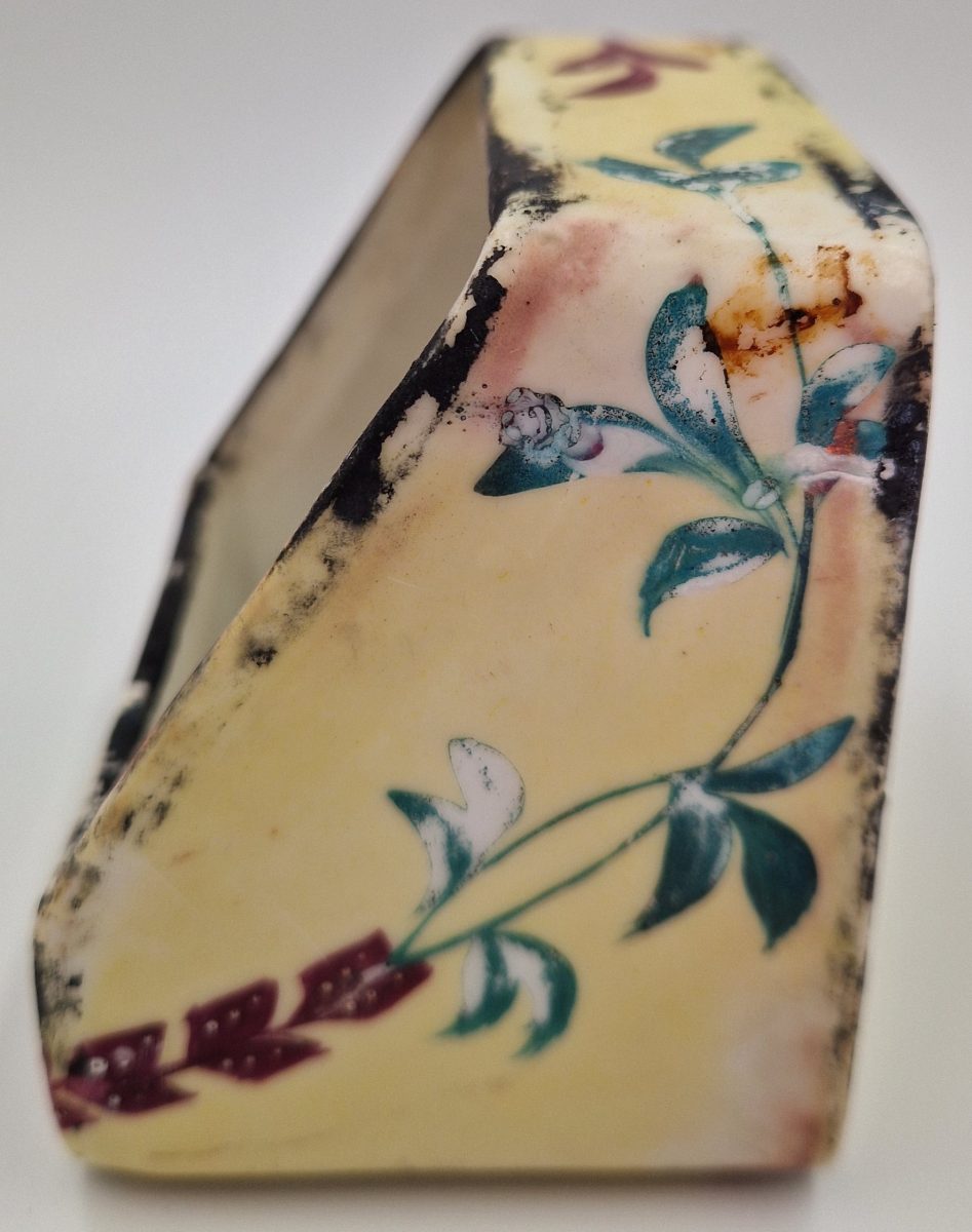 Bird Seed Feeder Hand Painted Hard Paste Porcelain Antique - Image 6