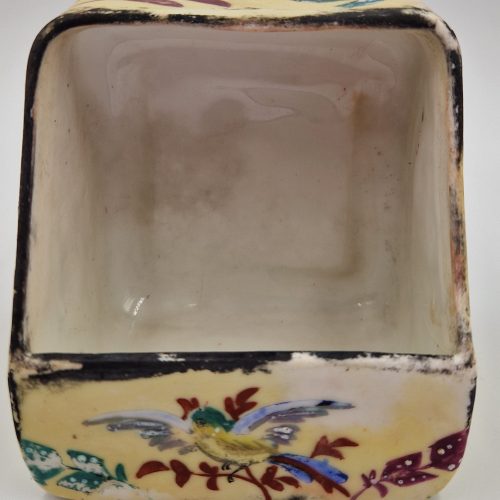 Bird Seed Feeder Hand Painted Hard Paste Porcelain Antique - Image 5
