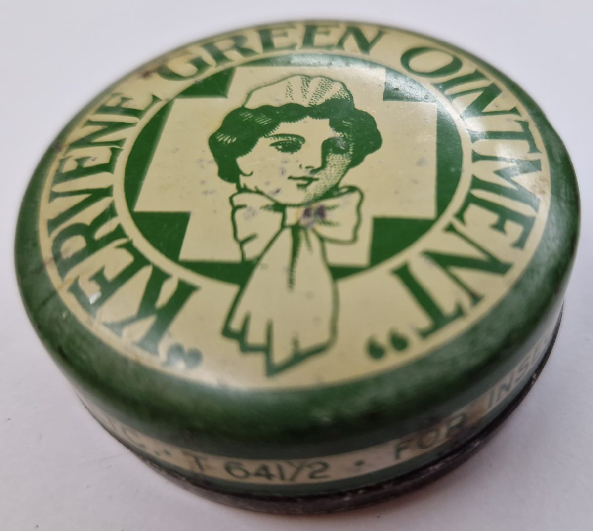 KERVENE Green Ointment Original Rare Advertising Tin T 641/2 Antique - Image 2