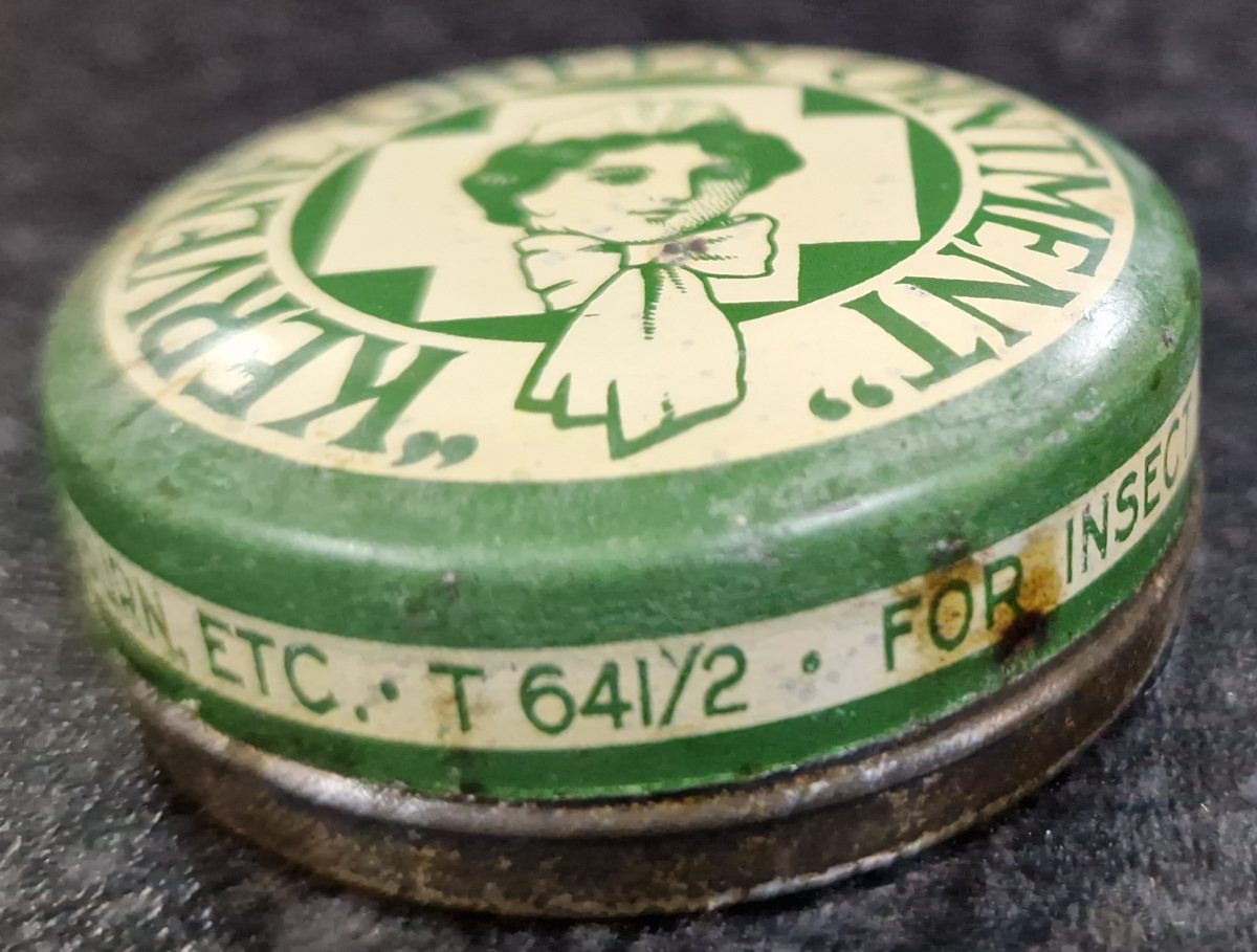 KERVENE Green Ointment Original Rare Advertising Tin T 641/2 Antique - Image 3