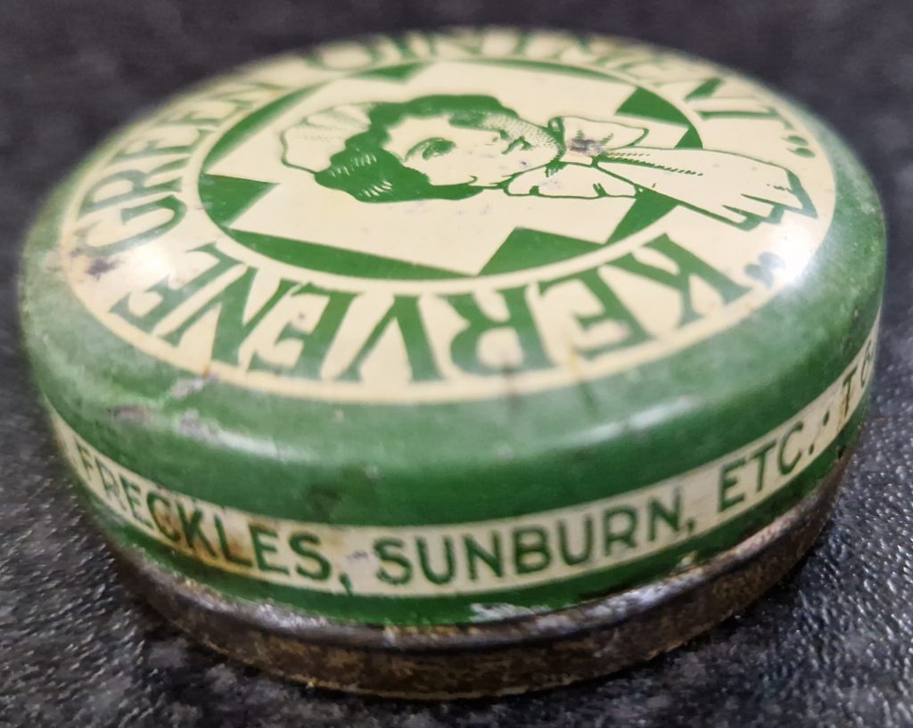 KERVENE Green Ointment Original Rare Advertising Tin T 641/2 Antique