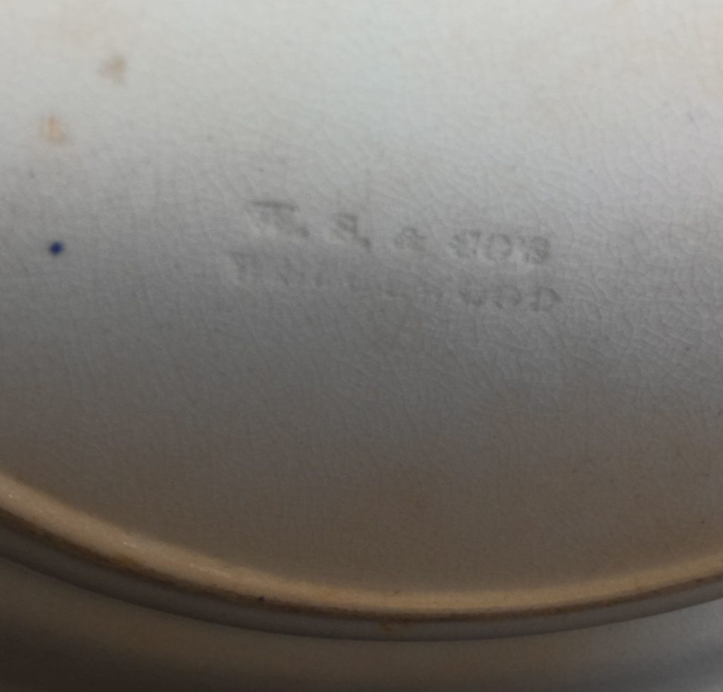 Nursery Plate Wedgwood Pottery German Text Fruchtschnittern Antique