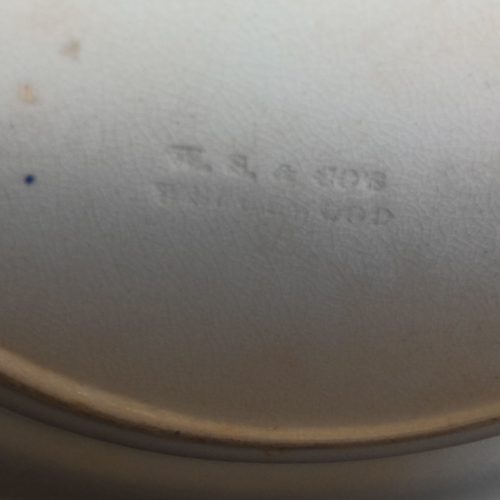 Nursery Plate Wedgwood Pottery German Text Fruchtschnittern Antique - Image 3