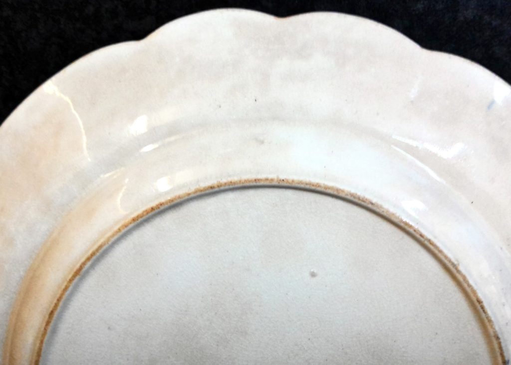 Nursery Plate Wedgwood Pottery German Text Fruchtschnittern Antique