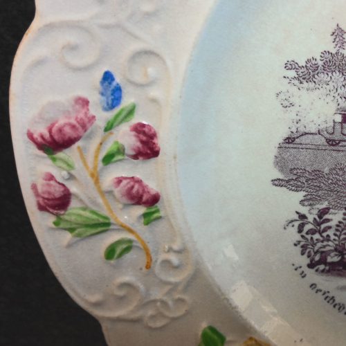 Nursery Plate Wedgwood Pottery German Text Fruchtschnittern Antique - Image 11