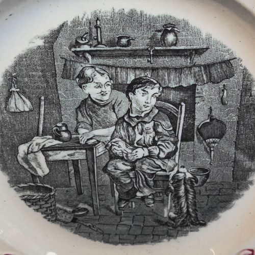 Nursery Plate Middlesbrough Pottery Moulded Rose Boarder Antique - Image 6