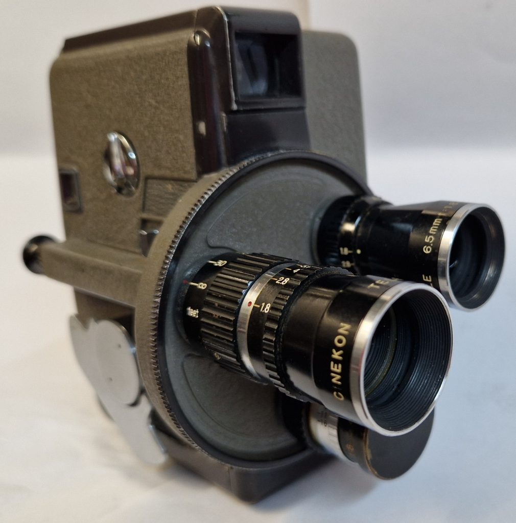 Cinekon 8 Movie Camera Three Lens Turret Set No.21654 Ogino Japan Vintage