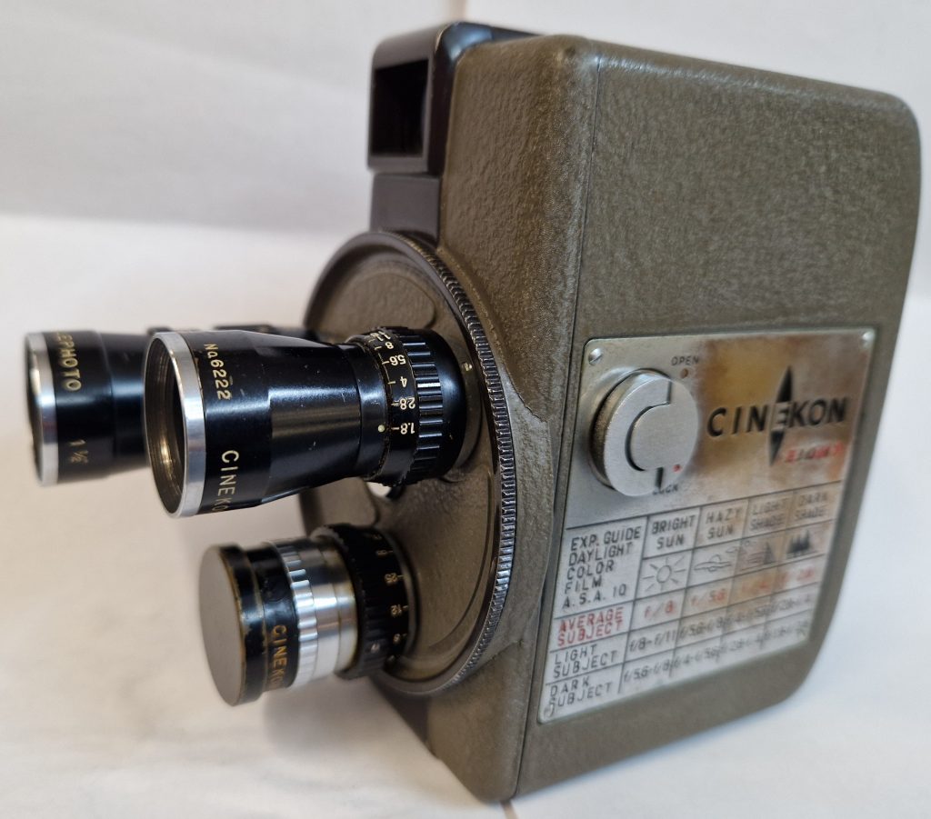 Cinekon 8 Movie Camera Three Lens Turret Set No.21654 Ogino Japan Vintage