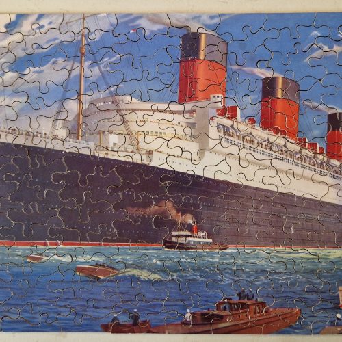 Jigsaw Puzzle Chad Valley Cunard White Star No. 534 Queen Mary 1930's Vintage - Image 2