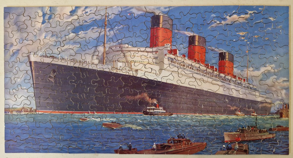 Jigsaw Puzzle Chad Valley Cunard White Star No. 534 Queen Mary 1930's Vintage - Image 2