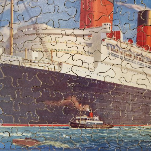 Jigsaw Puzzle Chad Valley Cunard White Star No. 534 Queen Mary 1930's Vintage - Image 3