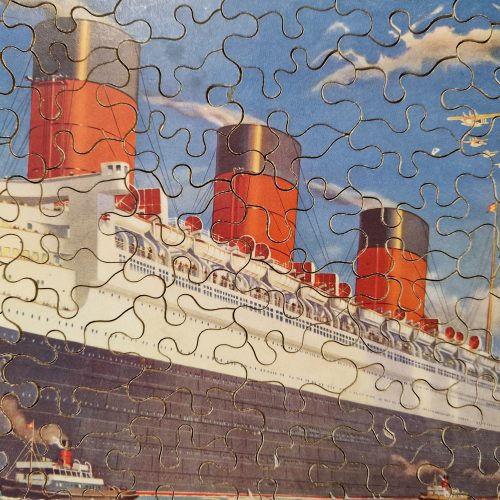 Jigsaw Puzzle Chad Valley Cunard White Star No. 534 Queen Mary 1930's Vintage - Image 4