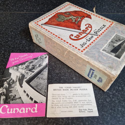 Jigsaw Puzzle Chad Valley Cunard White Star No. 534 Queen Mary 1930's Vintage - Image 5