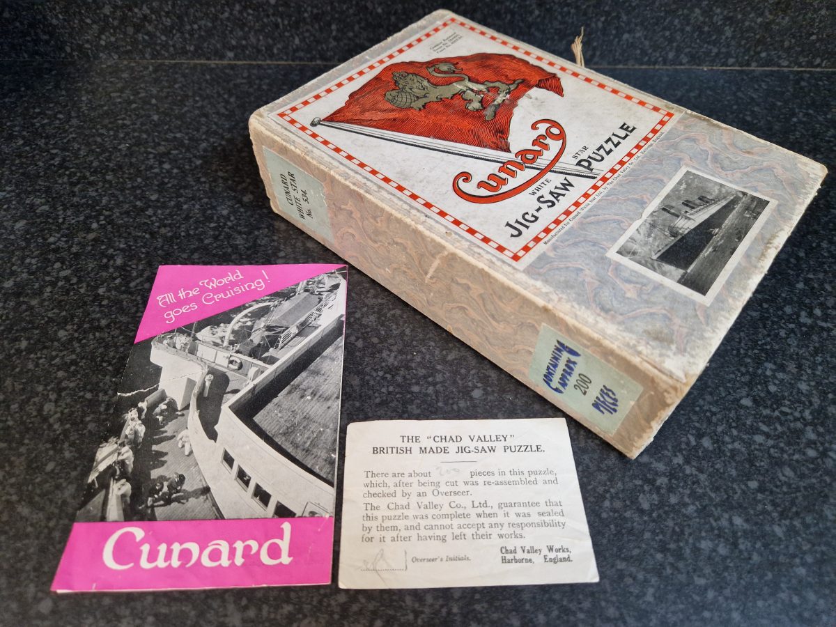 Jigsaw Puzzle Chad Valley Cunard White Star No. 534 Queen Mary 1930's Vintage - Image 5