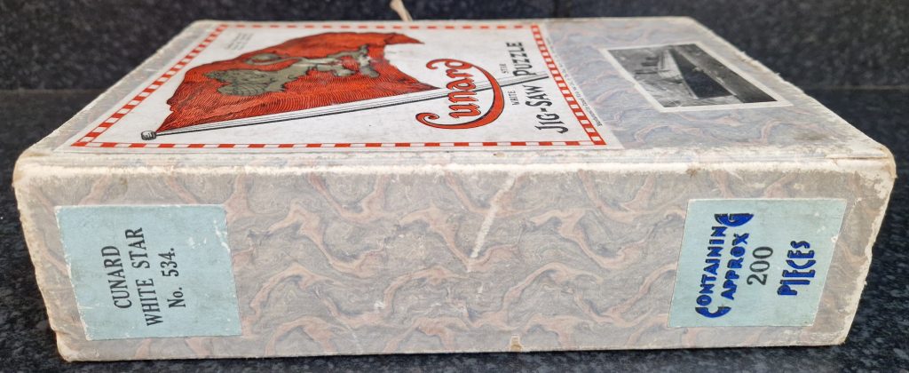 Jigsaw Puzzle Chad Valley Cunard White Star No. 534 Queen Mary 1930's Vintage