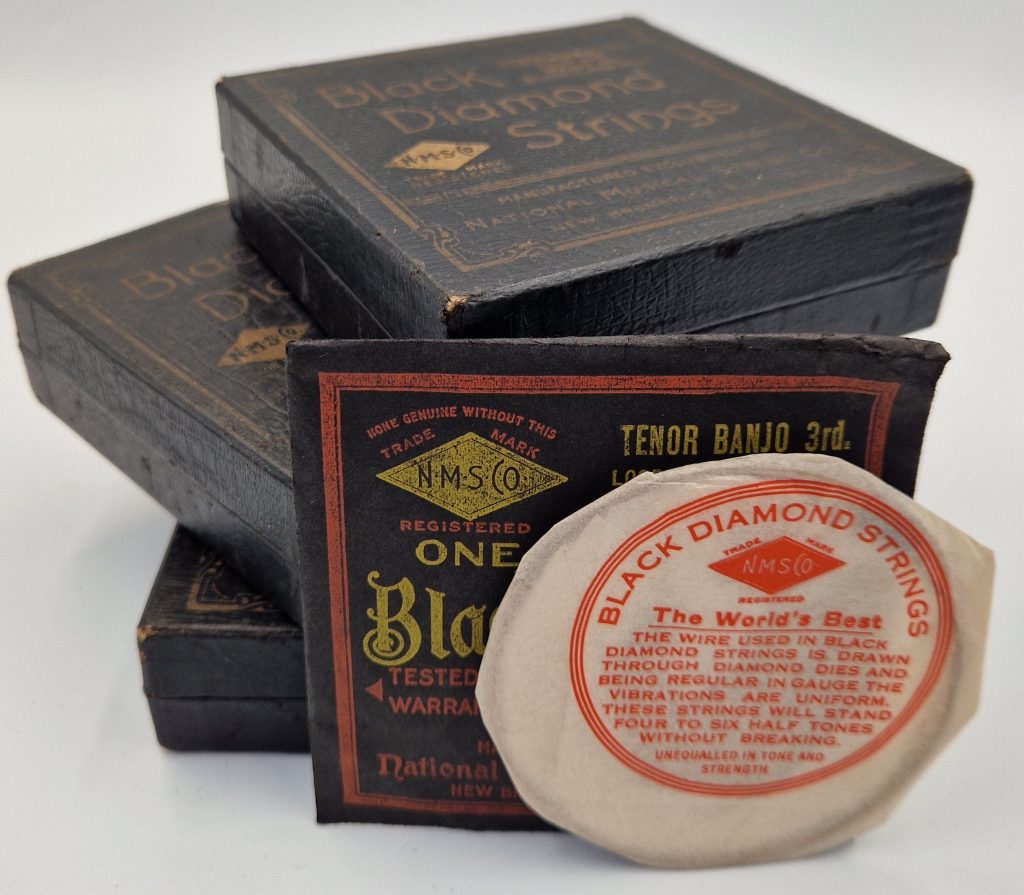 Banjo Black Diamond Strings Tenor 3rd = 9 Tenor 4th = 21 Old New Stock