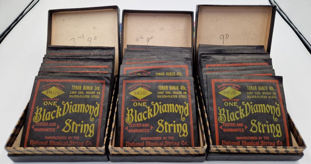 Banjo Black Diamond Strings Tenor 3rd = 9 Tenor 4th = 21 Old New Stock