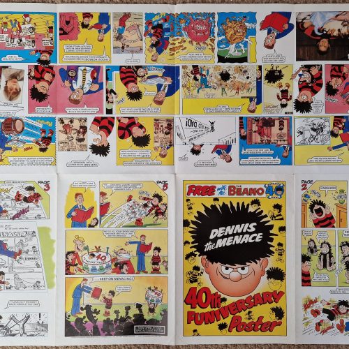 BEANO Comic No.2539 1991 FREE Dennis the Menice 40th Anniversary Poster - Image 4