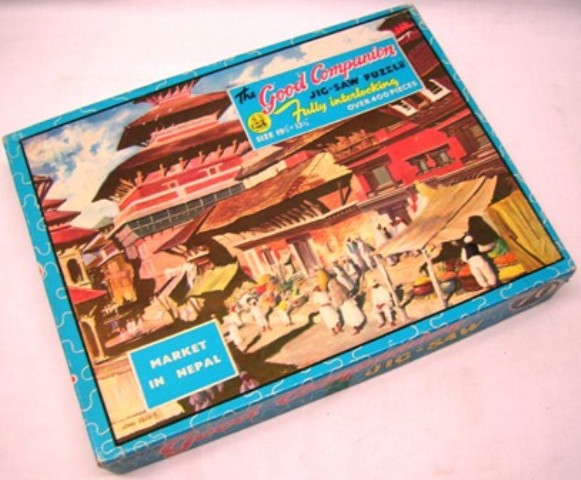 Jigsaw Puzzle No.70 MARKET in NEPAL Good Companion Tower Press Vintage