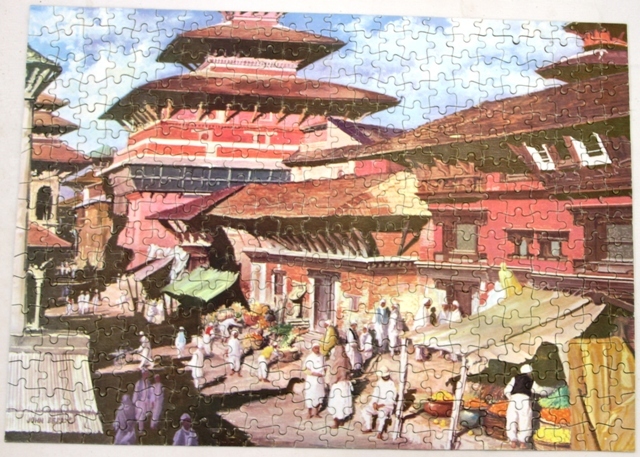 Jigsaw Puzzle Picture No.70 MARKET in NEPAL Good Companion Tower Press Vintage