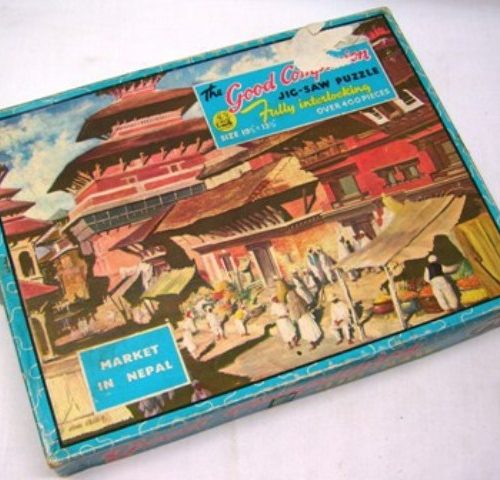 Jigsaw Puzzle Picture No.70 MARKET in NEPAL Good Companion Tower Press Vintage - Image 1