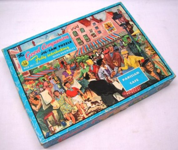 Jigsaw Puzzle No.72 PARISIAN CAFE Picture Good Companion Tower Press Vintage